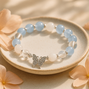 Blue Chalcedony & Rose Chalcedony Bracelet