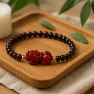 Garnet Pixiu Bracelet