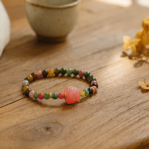 Tourmaline & Agate Nine-Tailed Fox Bracelet
