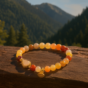 Golden Silk Jade Gourd Bracelet