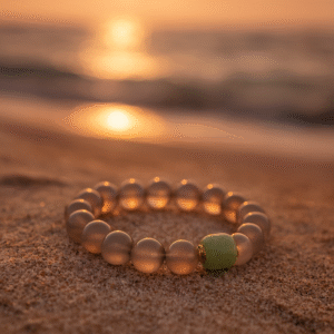 Natural Gray Agate & Aventurine Bracelet