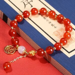 Red Agate Fortune Bracelet for Women