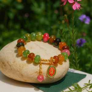 Radiant Harmony Tourmaline Agate Bracelet